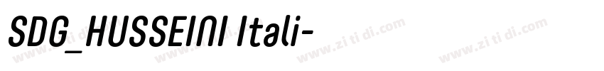 SDG_HUSSEINI Itali字体转换
